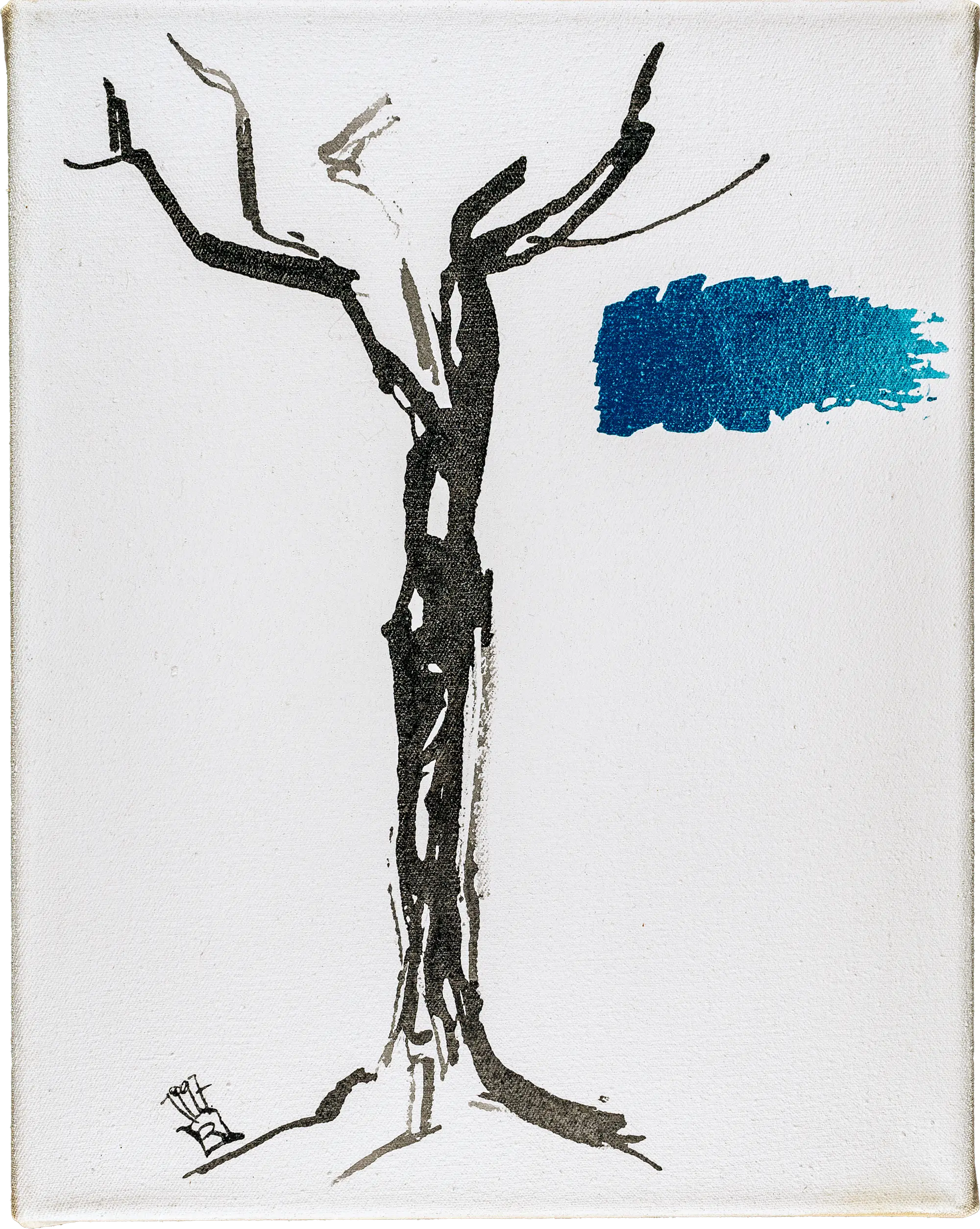 baum 07 - tempera - farbpigmente